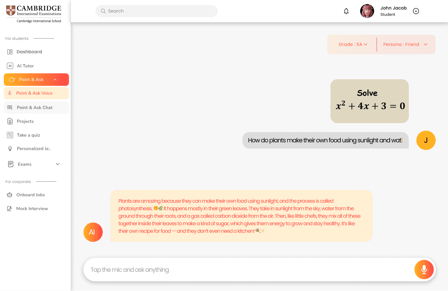 Point & Ask - selflearn.ai Feature